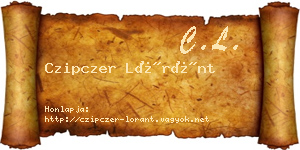 Czipczer Lóránt névjegykártya