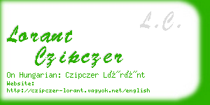 lorant czipczer business card